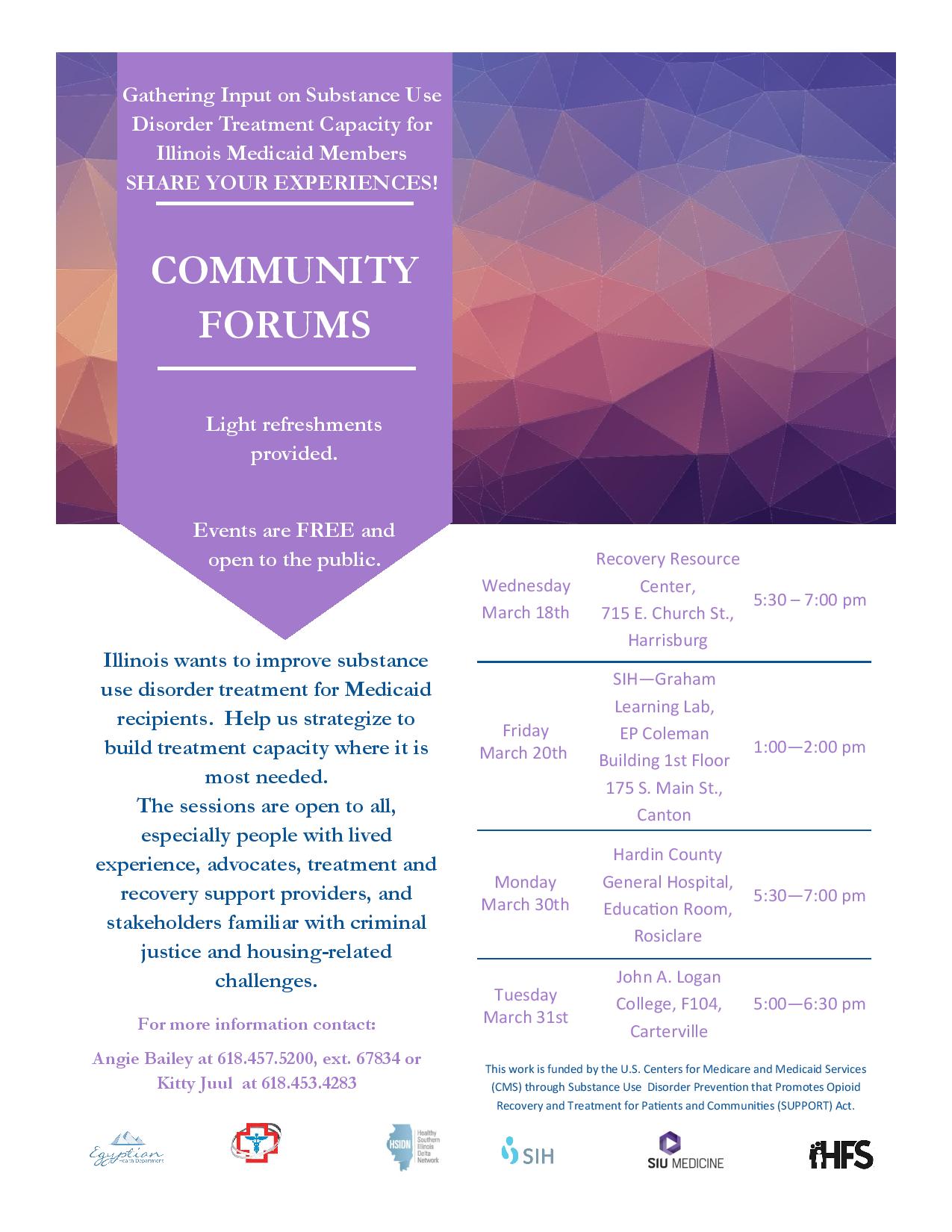 Community Input: Improving Substance Use Disorder (SUD) Care in Illinois Medicaid
