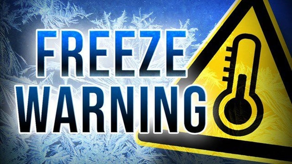 Freeze Warning for the Tri-State Tonight into Tomorrow Morning