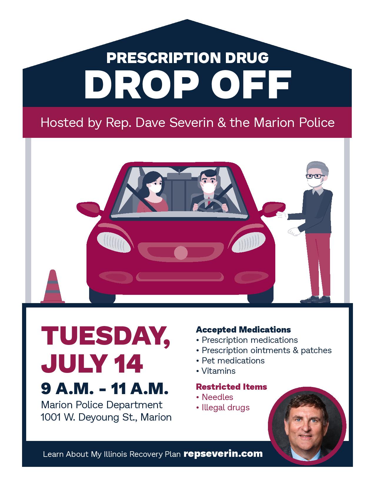 Rep. Severin to Host Free Prescription Drug Drop Off in Marion