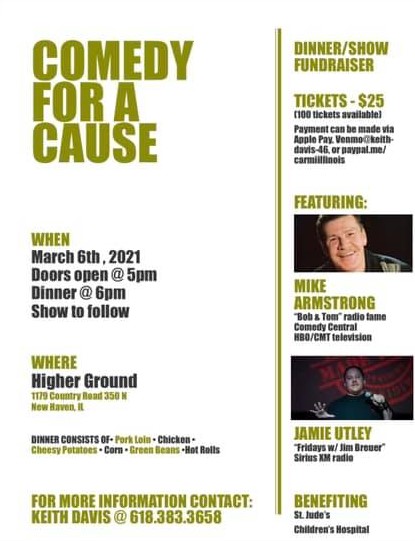 Comedy for a Cause St. Jude’s Fundraiser March 6th