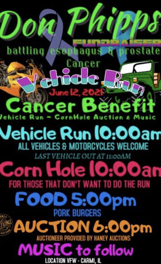 Don Phipps Poker Run and Fundraiser Coming June 12th