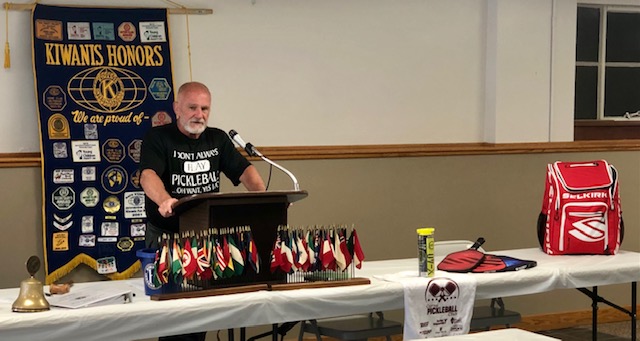 Gholson Tells Kiwanis About Pickleball Goals Thursday