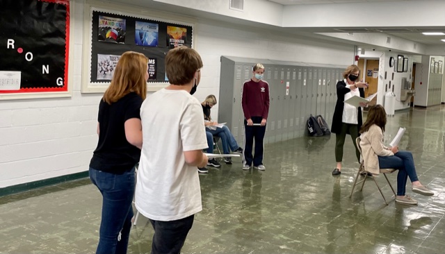 NCOE Drama Students Preparing for Murder at the Old Farmstead