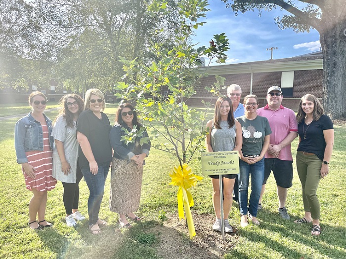 Dedication Held for Yellow Tulip Poplar at Carmi White County Jr-Sr High in Memory of Trudy Jacobs