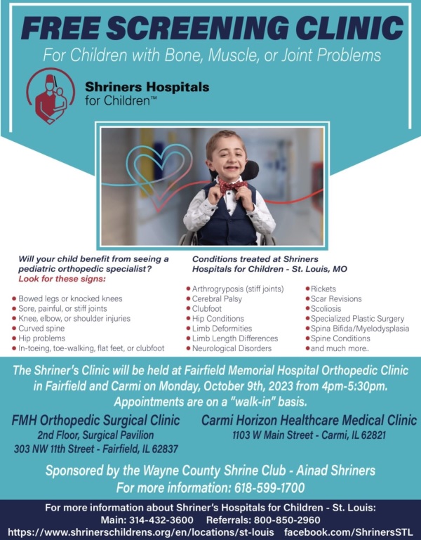 FMH and Shriners Teaming Up for Screening Clinic