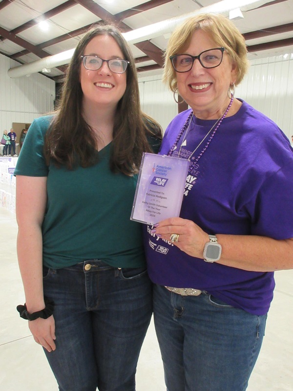 Patricia Hodgson of Carmi Receives Relay Award