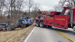 One Injured After Garbage Truck Overturned