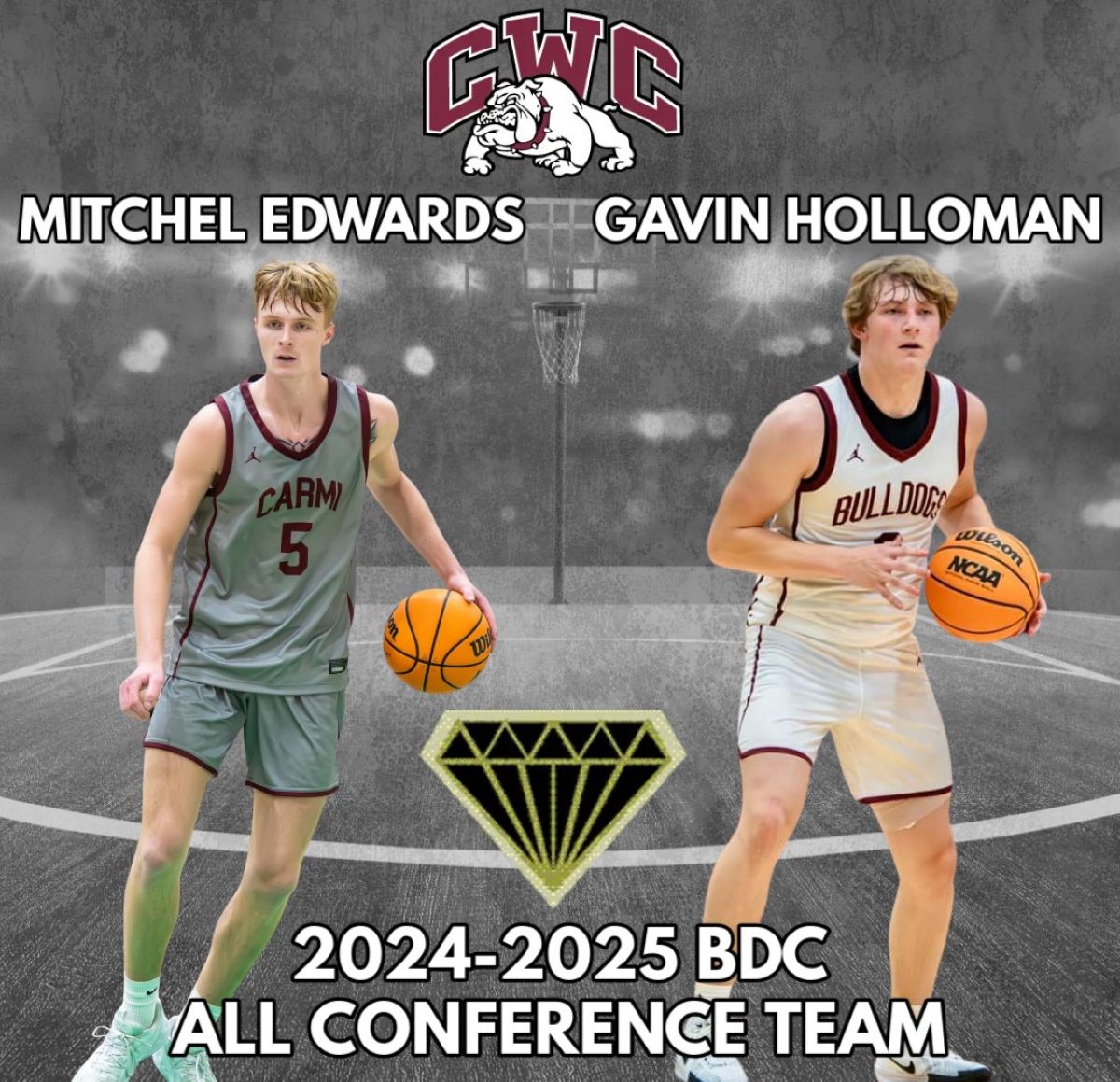 Edwards & Holloman named to BDC All-Conference Team