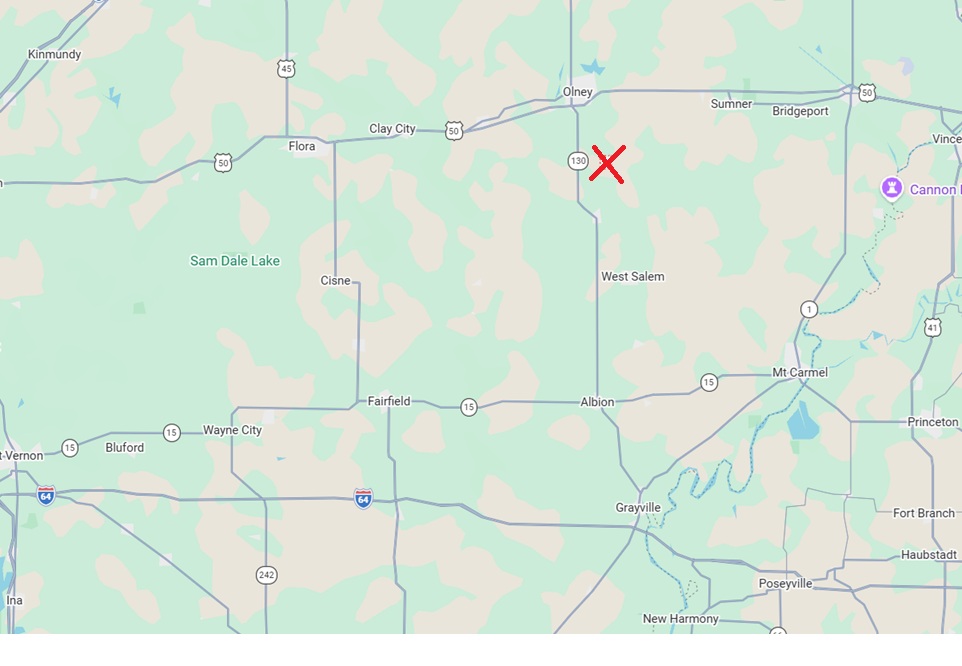 map with location of 6/29/26 quake epicenter