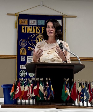 Kiwanis President Meagan Drone